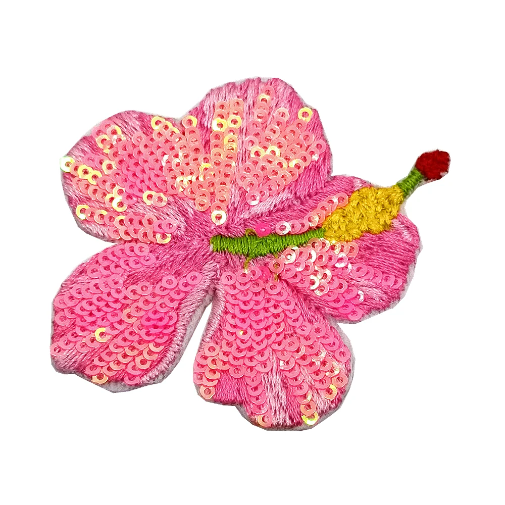 Iron On Flower Sequin Embroidery Patch Applique On Clothes Patches For Clothing Stickers Embroidered Parches Ropa AC1550