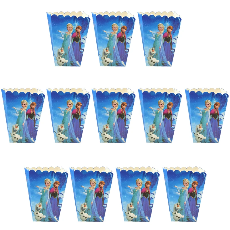 

Wholesale Frozen Anna And Elsa Popcorn Box Kids Birthday Party Supplies Paper Popcorn box Baby Shower Party Box