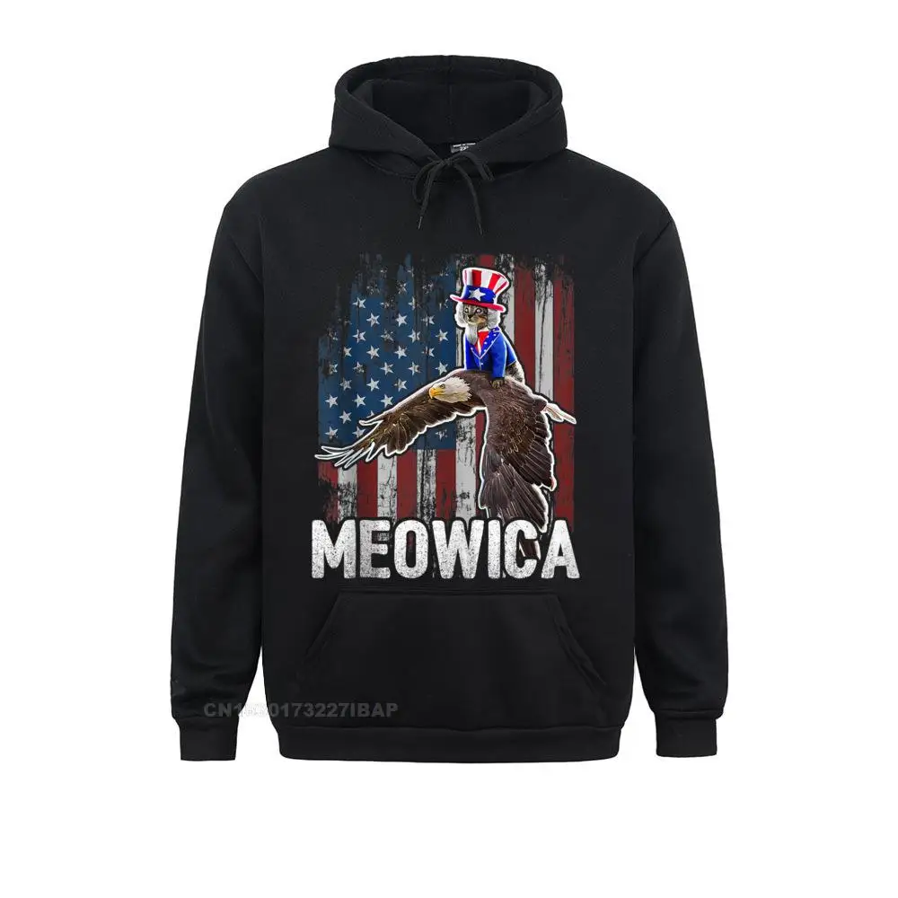 

Meowica Cat Uncle Sam Eagle American Flag 4th Of July Hoodie Fitness Sweatshirts Fashionable Men Hoodies Fashionable Hoods