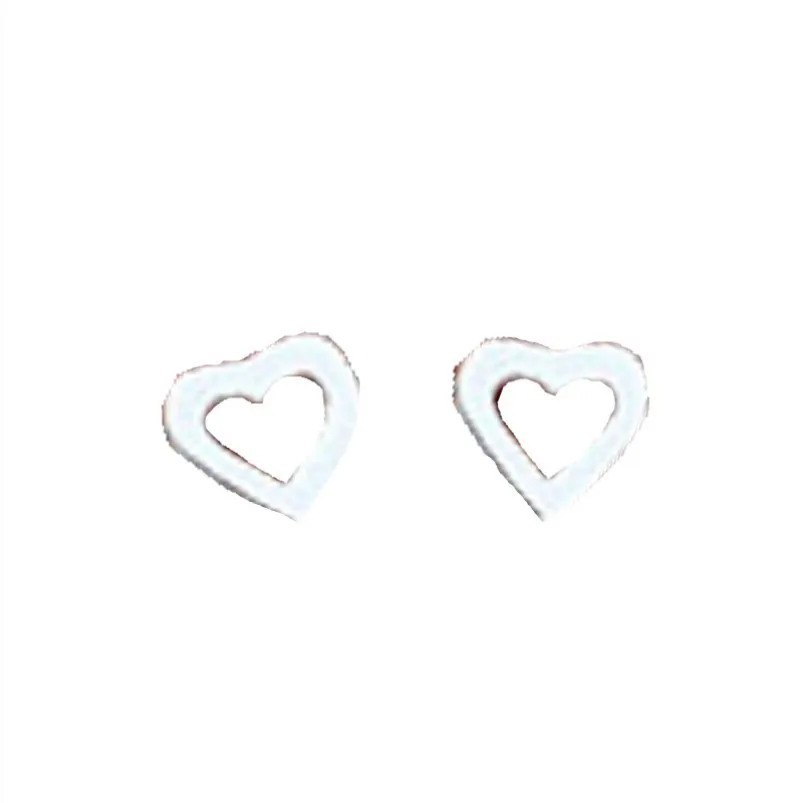 Mini Heart Stud Earrings For Women Japanese Simple Style Keep Pierced Cartilage Ear Nails Girl Sweert Dating Accessories Jewelry