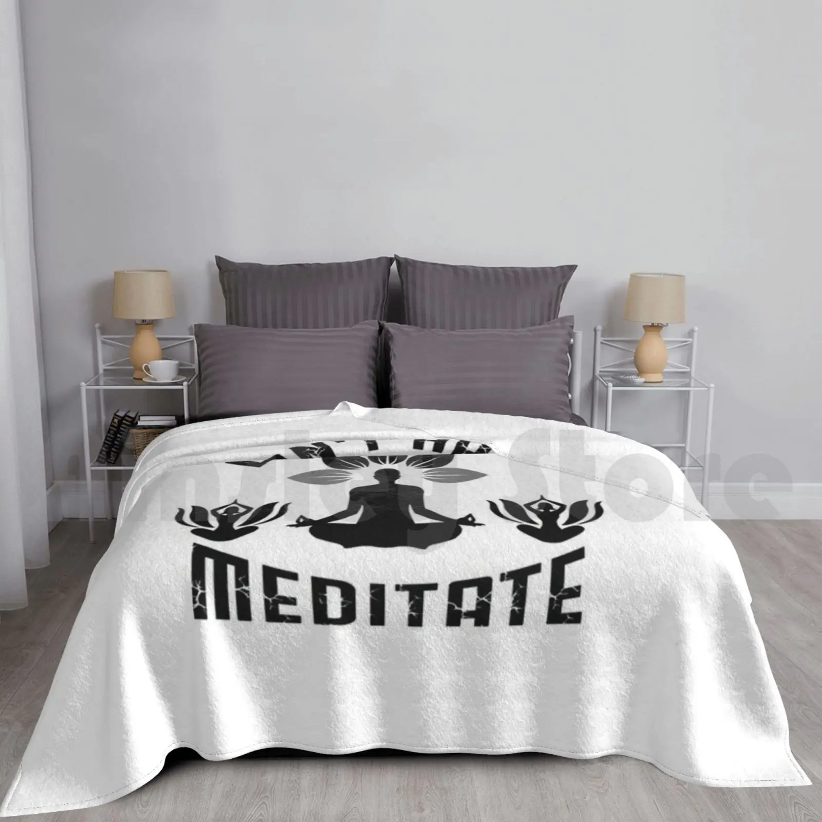 No odio, meditar manta moda personalizada No odio meditar diciendo No odio meditar yoga cantando no