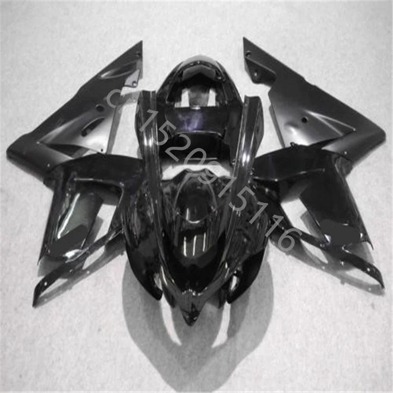 

New ABS Plastic Motorcycle Bodyworks for Kawasaki Ninja fairing kit zx10r 2004-2005 zx10r 04 05 all black fairing