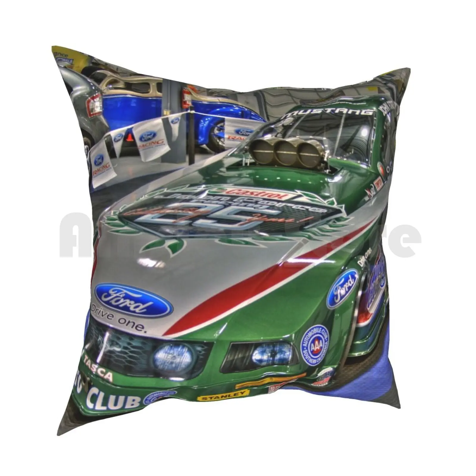 John Force Funny Car Pillow Case Printed Home Soft DIY Pillow cover Drag Racing Drags Car John Force Racing Us Nationals