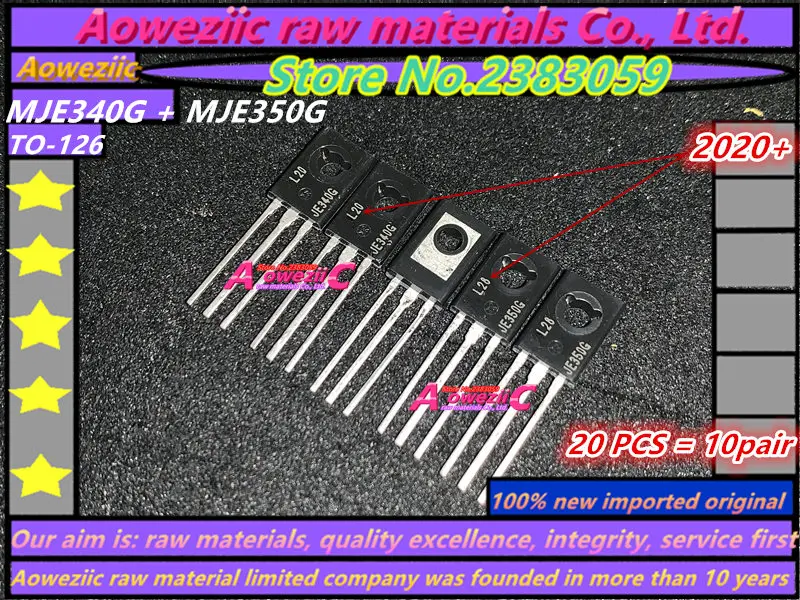 Aoweziic 2020+ 100% new imported original MJE350G  MJE340G  MJE350G MJE340  MJE350 JE340G  JE350G  TO-126 Audio matching tube