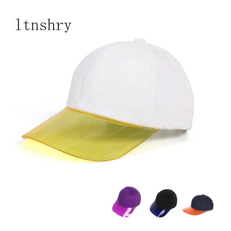 2021 New Summer cotton summer baseball cap adjustable hat Transparent brim cap casual  women baseball hat Anti-UV Sunscreen