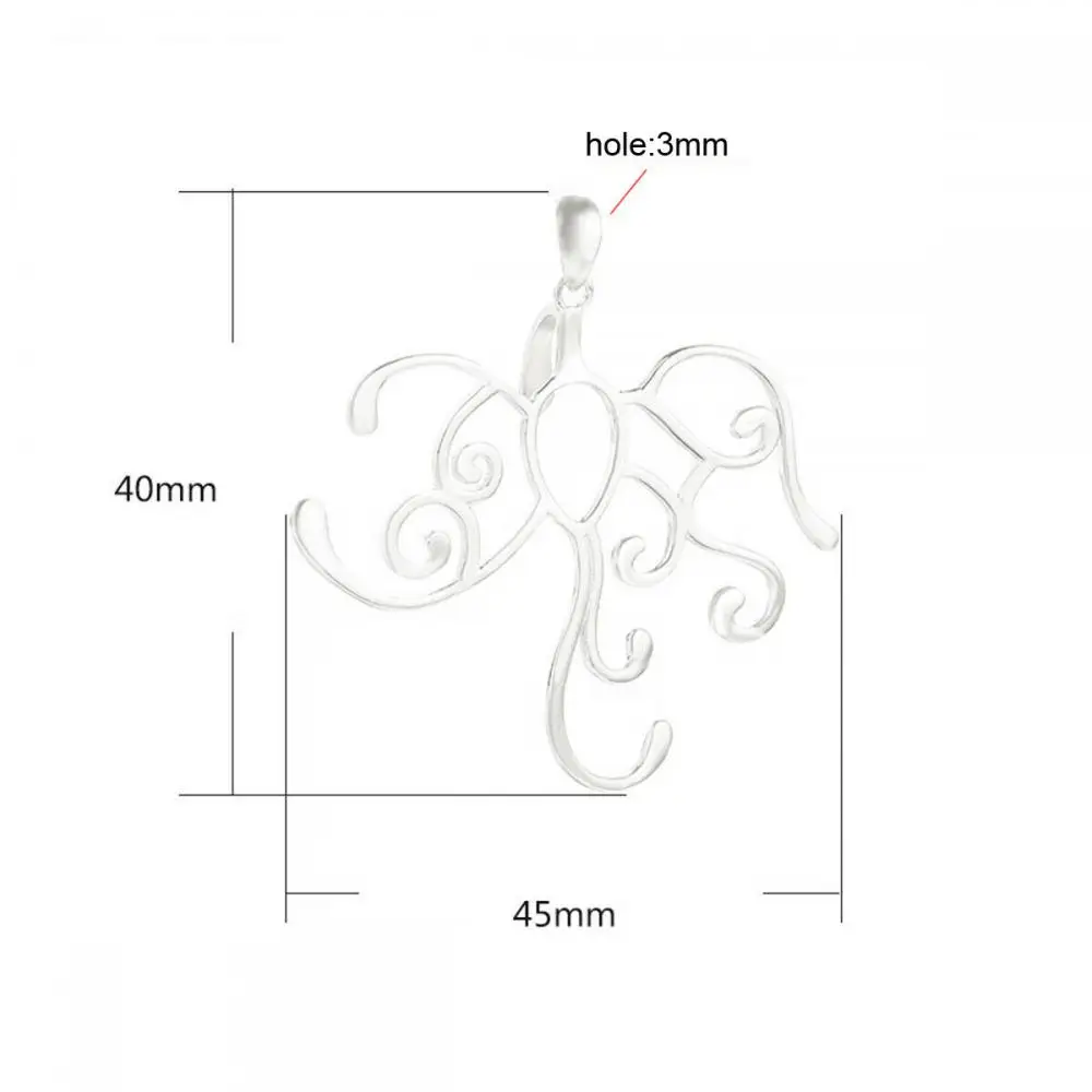 925 Sterling Silver Irregular Claw Pendant Blank Charm Base Cabochon Setting fit Various Shapes Gemstone Handmade Jewelry