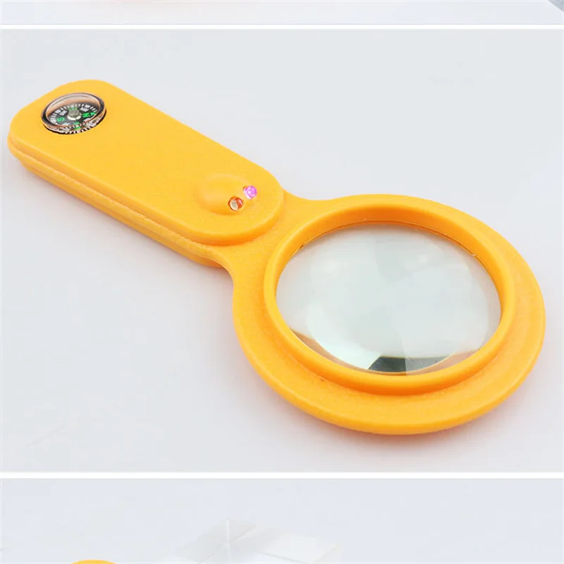 

Hand-Held Magnifying Glass with Compass Thermometer with Led Light Currency Detector Archaeological Outdoor Multi-Function