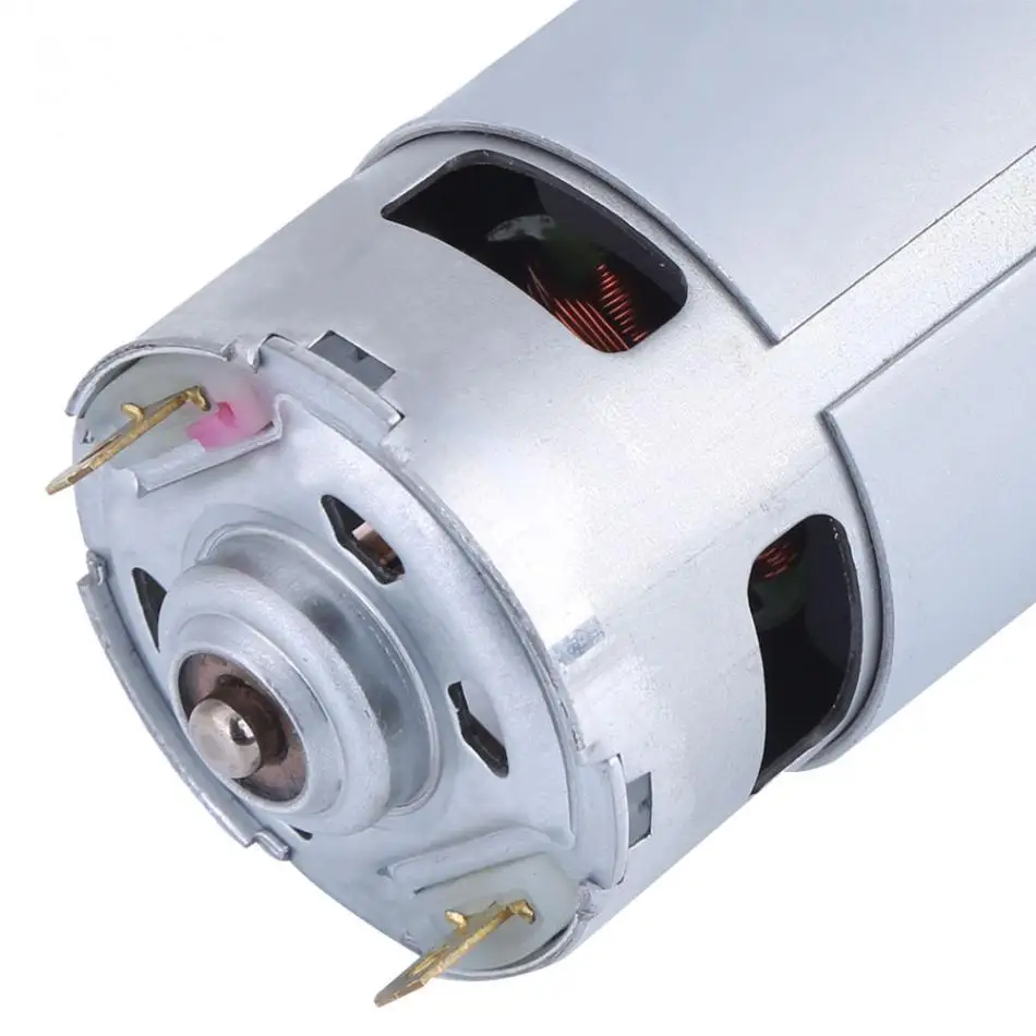 Toplionace 775 Motoréducteur, Micro Réducteur 12V 35W Moteur Réglable à Vitesse de Couple Élevée 24V Bricolage Moteur à Courant Continu à Vitesse Lente XD-60GA775 (100tr/min, 12V