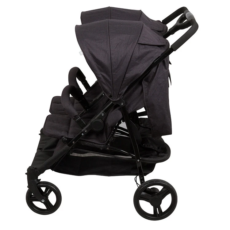 Double Twin Stroller Suitable from Birth, Lightweight, Compact Fold Pushchair side by side twin stroller