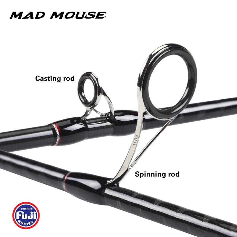 MADMOUSE slow jigging rod Japan fuji parts 1.9M 12kgs lure weight 60-150g pe0.8-2.5 boat rod spinning/casting Ocean Fishing Rod