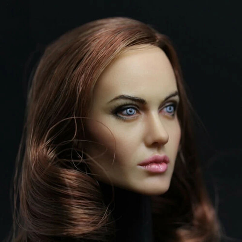 1/6 Scale Girl Head Carved Angelina Jolie Head Carving Fit 12'' TBLeague PH Figure Female Body