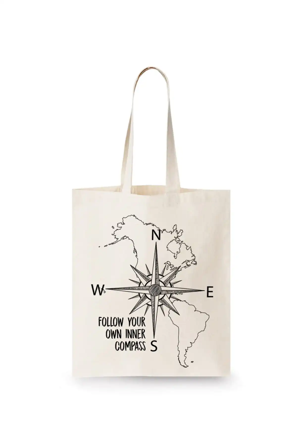 Compass Design for Women Tote Bag Daily Use Design Handbags Holiday Travel Shopping Bags Souvenirs