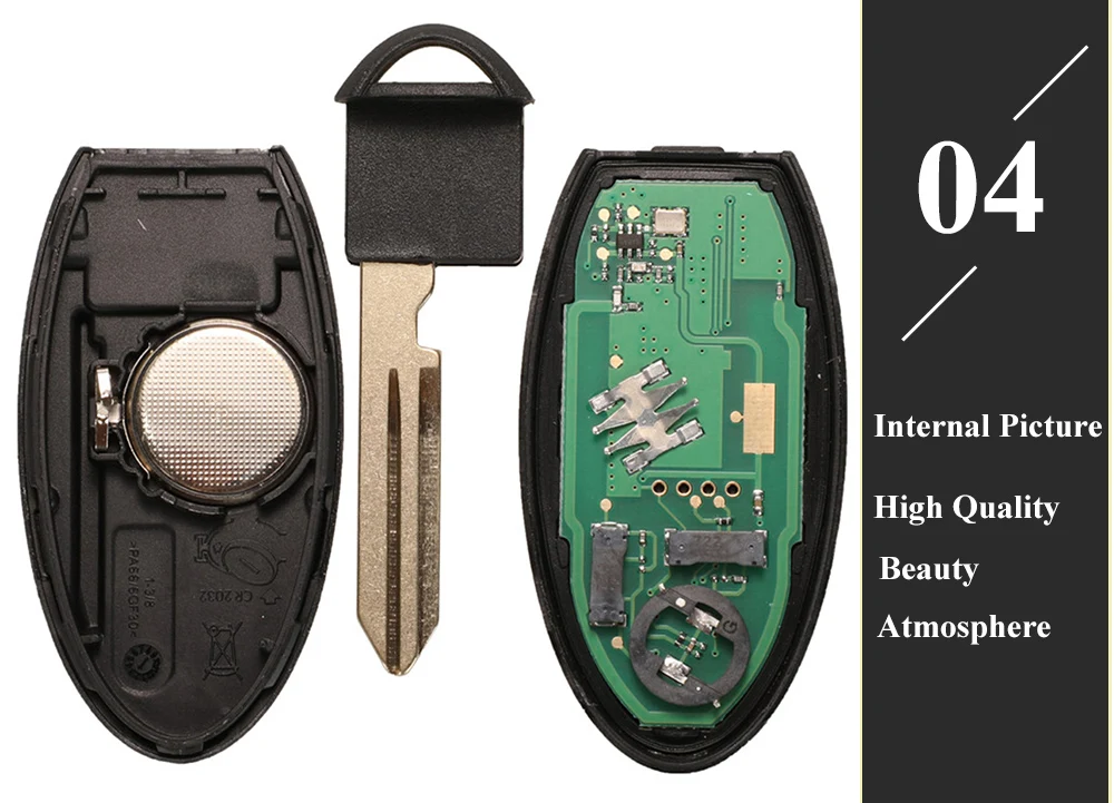 Jingyuqin TWB1G694 3BTN 433MHz ID46 Proximity Keyless Smart-Remote-Key Fob für Nissan Lannia Sentra NV200 Bulebird SYLPHY Versa – Detail 11