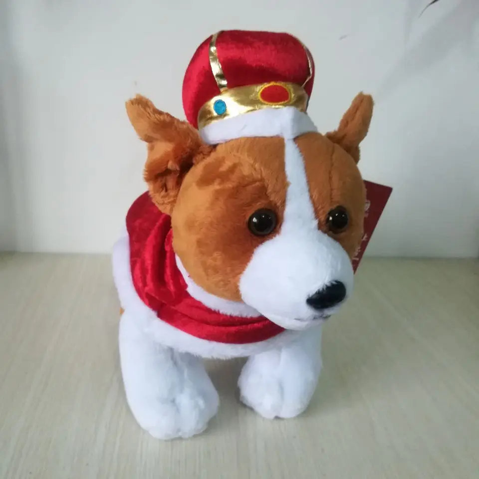 lovely cartoon dog plush toy about 30cm Crown and Cloak Welsh Corgi soft doll kid's toy birthday gift b1008