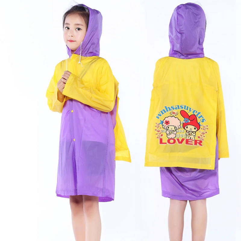 

Christmas Children's raincoat boys and girls primary school outdoor poncho with bag cartoon raincoat PVC conjoined