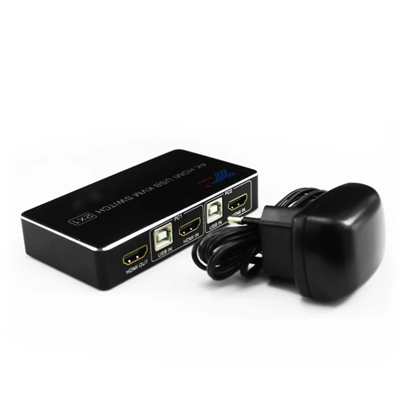 Adaptador para mouse e teclado com 2 portas hdmi, usb, kvm 4k, 60hz, rgb/yuv 4:4:4, hdr, hdmi 2.0, 2x1 para compartilhamento de impressora