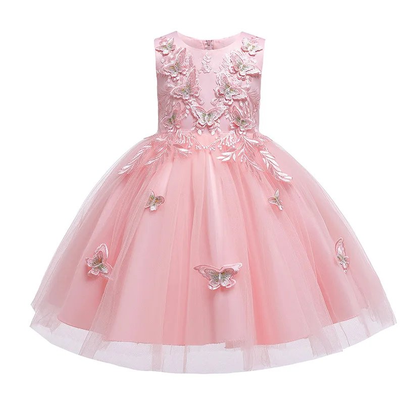 Bloem Meisjes Jurken Voor Bruiloft Party Mouwloze Big Gown Prinses Jurk Kinderen Party Kids Jurken