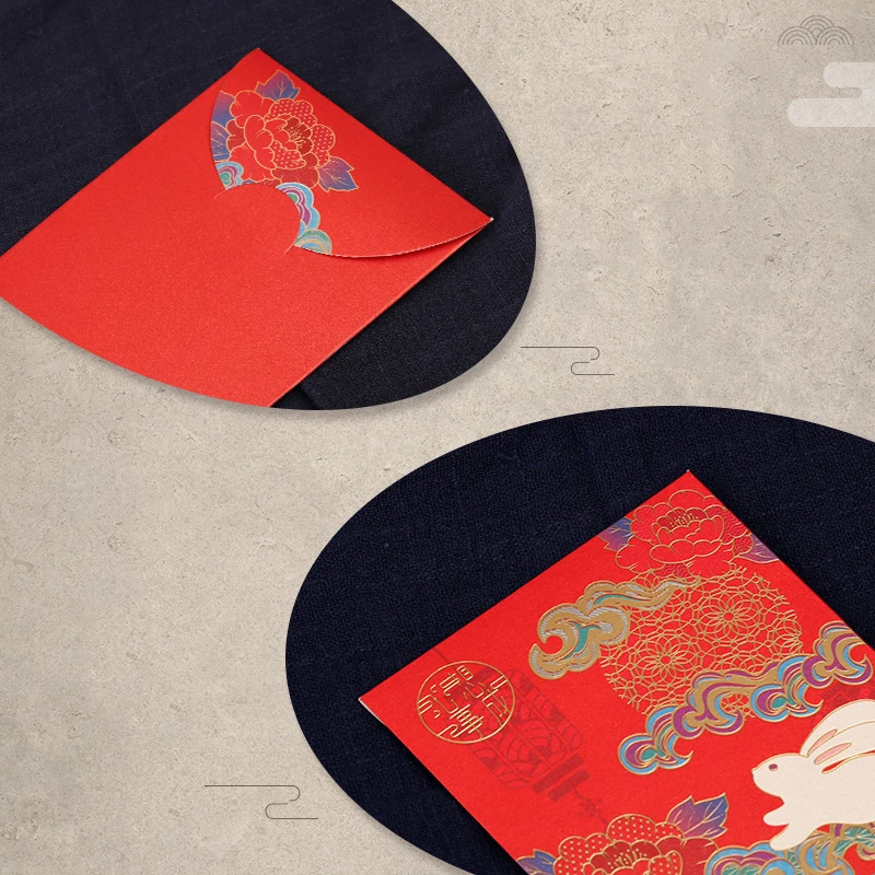 (48/6 pieces/lot) New Year Red Pocket Hot Stamping Creative Red Bag Spring Festival Marriage Birthday Red Envelopes