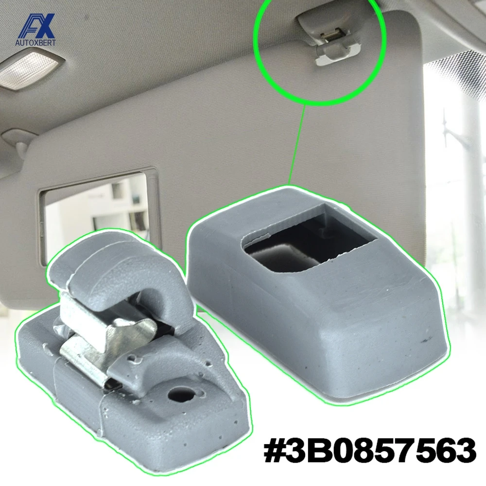 1pc Grey Front Sun Visor Hook Clips Bracket For Seat Altea XL Arosa Ibiza 6L ST Leon 1M 1P Toledo 5P Alhambra Cordoba Vario