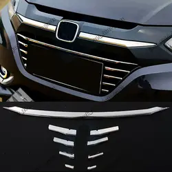 Stainless Grille Overlay Front Grill Trim Covers FOR HONDA HRV HR-V VEZEL 2014-2016