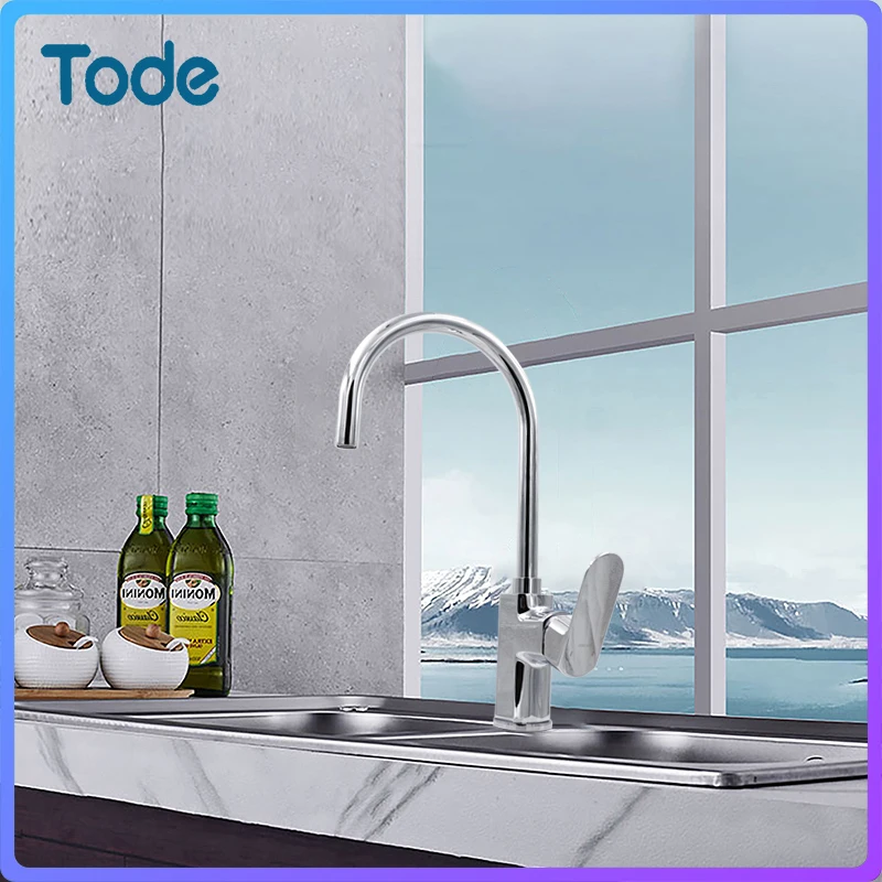 

Kitchen Sink Mixer Sink Faucet Brass Tap High Single Control Water Cold and Hot Gourmet Taps Kitchen Faucets Faucet Bathroom