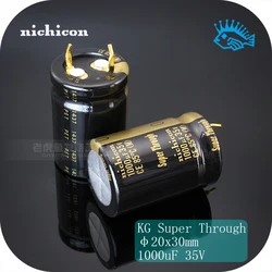 1pcs/5pcs Nichicon 35V1000uF 35V KG Super Through Ultra-transparent audio electrolytic capacitor Gold-plated copper feet