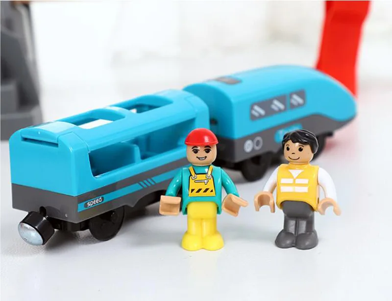Elektrische Zug Set Spielzeug Modell Zug Elektrische Auto Fit Für Holz Eisenbahn Holz Eisenbahn Track Weihnachten Geschenk Für Kinder – Detail 7