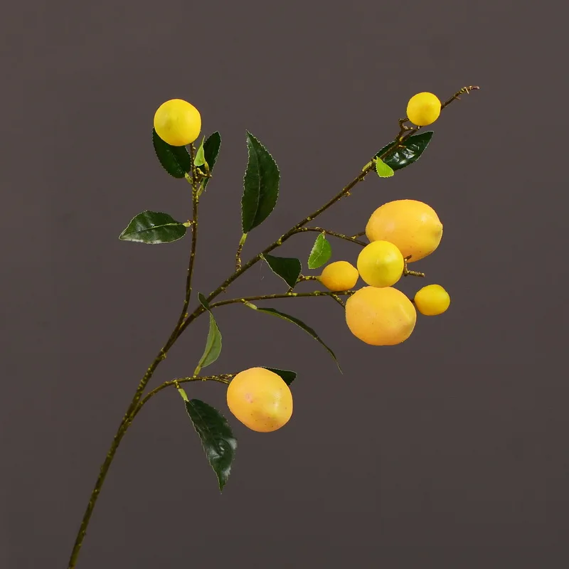 

MBF Artificial Lemon Branches for Kitchen Party Table Decoration Flowers For Home Fake Yellow Lemon