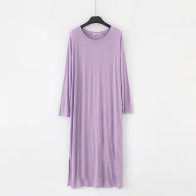 Winter Nightdress Women Modal Cotton Long Sleeve Nightgown Comfortable Loose Sleepwear Spring Autumn Night Shirt Female Dresses