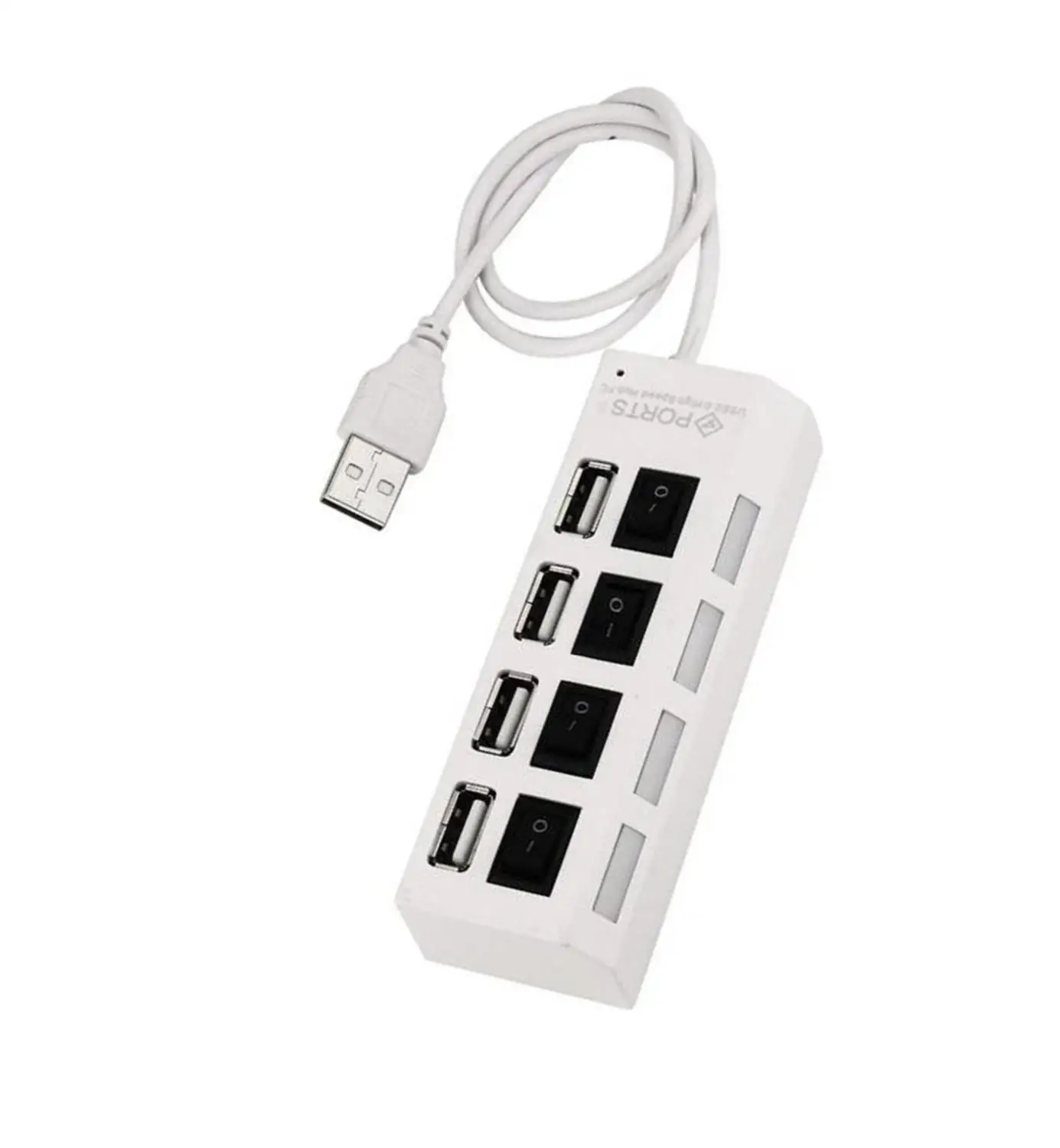 7 Ports USB Hub LED USB 2.0 Adapter Hub Power Multi Usb Splitter with on/off Switch or EU / US Power Adapter For PC Laptop images - 6