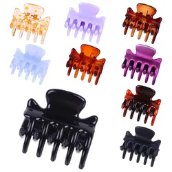 12 Pcs/Set Y2K Girls Hair Clips 3cm Mini Crab Hair Claw Plastic Hairpin Jaw Clamp Hair Styling Tool Accessories