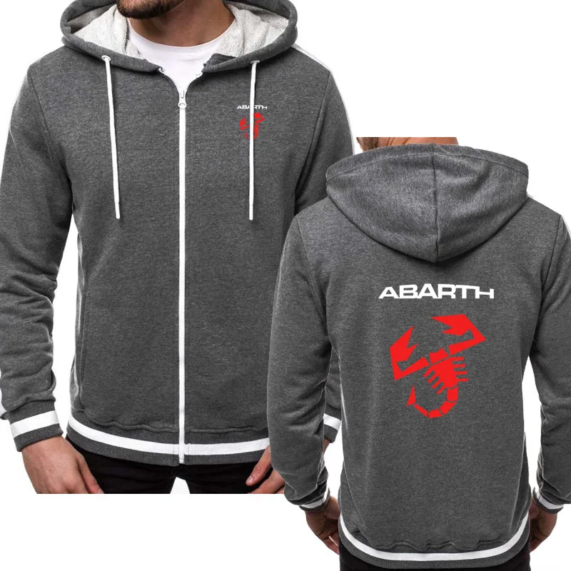 2020 new Spring Autumn Men's Hoodies Abarth Car Logo printing Solid color Sweatshirt Fashion Men's hoodie jacket Sweatshirt