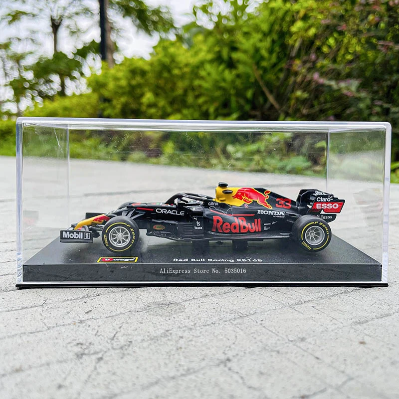 ブラーゴ-おもちゃ車1:43 2021 f1,レッドブル,レーシングモデルrb16b 33 # verstappen,モデリング,合金,ギフト,コレクション