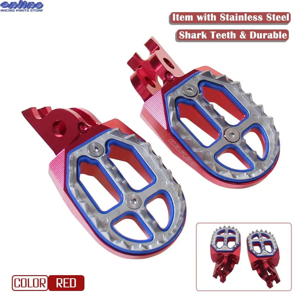 

Motorcycle Footpeg Foot Pegs Rests Pedal For Honda CR125 CR250 CRF150R CRF250 CRF450R CRF250 450X CR CRF 125 250 450R Pit Bike