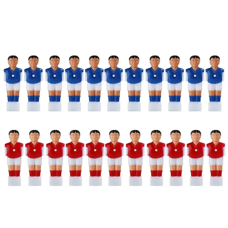 New Hard Plastic 22pcs Red&Blue Football Table Men Player With Screws Soccer Table Tournament Doll Football Machine Accessories