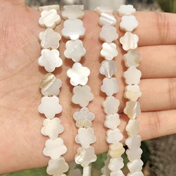 Natural White Flower Plum Shell Mother Of Pearl Loose Spacer Beads for Jewelry Making DIY Handmade Bracelet Necklace 6 8 10mm