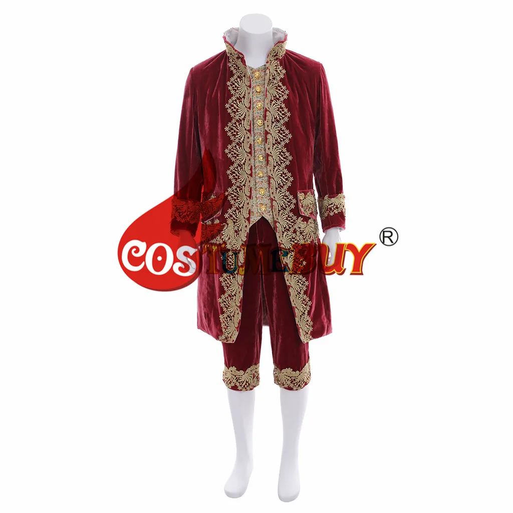 Costumebuy 18th British Prince Costume Retro Gothic Aristocrat Artist Men Court Suit Marie Gentleman Medieval Set Custom Made