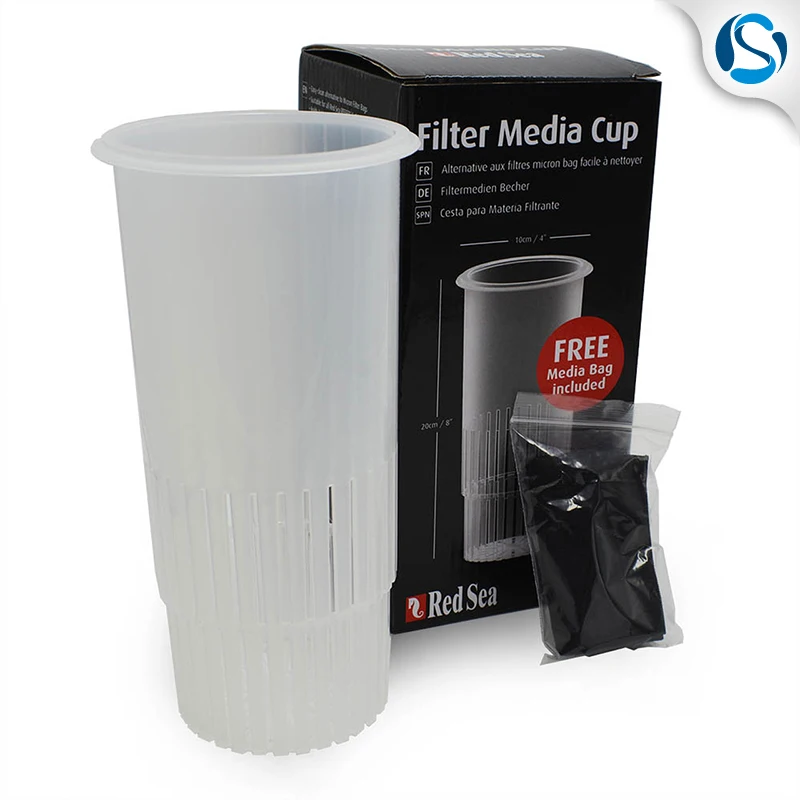 RED SEA Filter Media Cup with Free   Bag Reef Fish Tank Aquarium Sock Easy to Clean