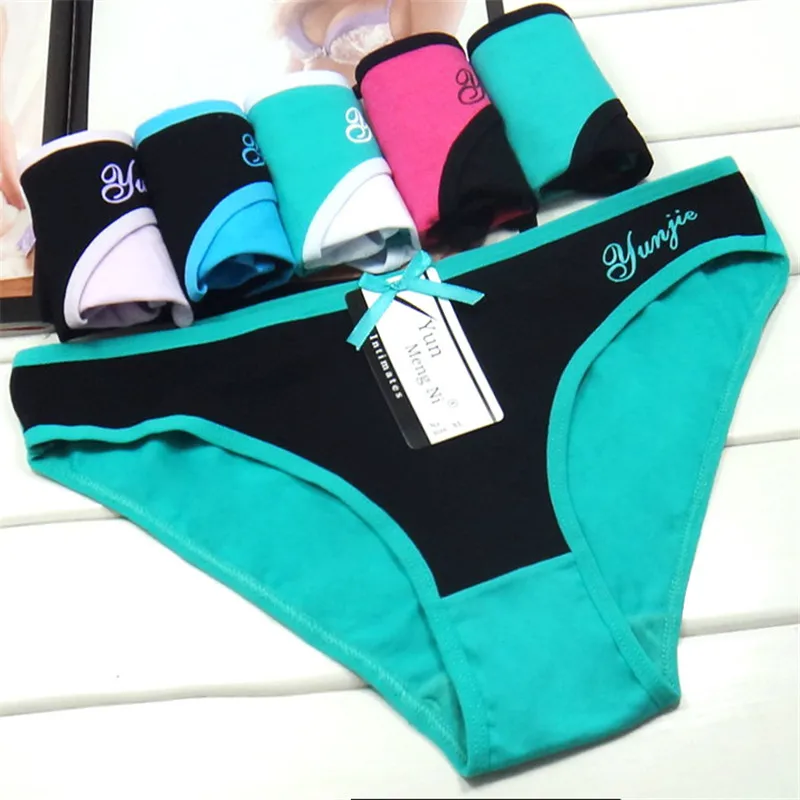 New Style 5pcs/Lot Women\'s Panties Girl Briefs Fashion Cotton Underwear Lady Hot Selling 89038