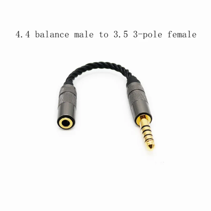Аудиокабель 2,5 штекер-4,4 гнездо сбалансированный посеребренный шнур 2,5 мм/4,4 мм до 3,5 мм адаптер для Hi-Fi MP3 музыкального плеера
