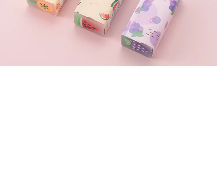 Gommes Parfumées Aux Fruits - Lot De 6 - Cadeau Enfant - Fournitures Scolaires