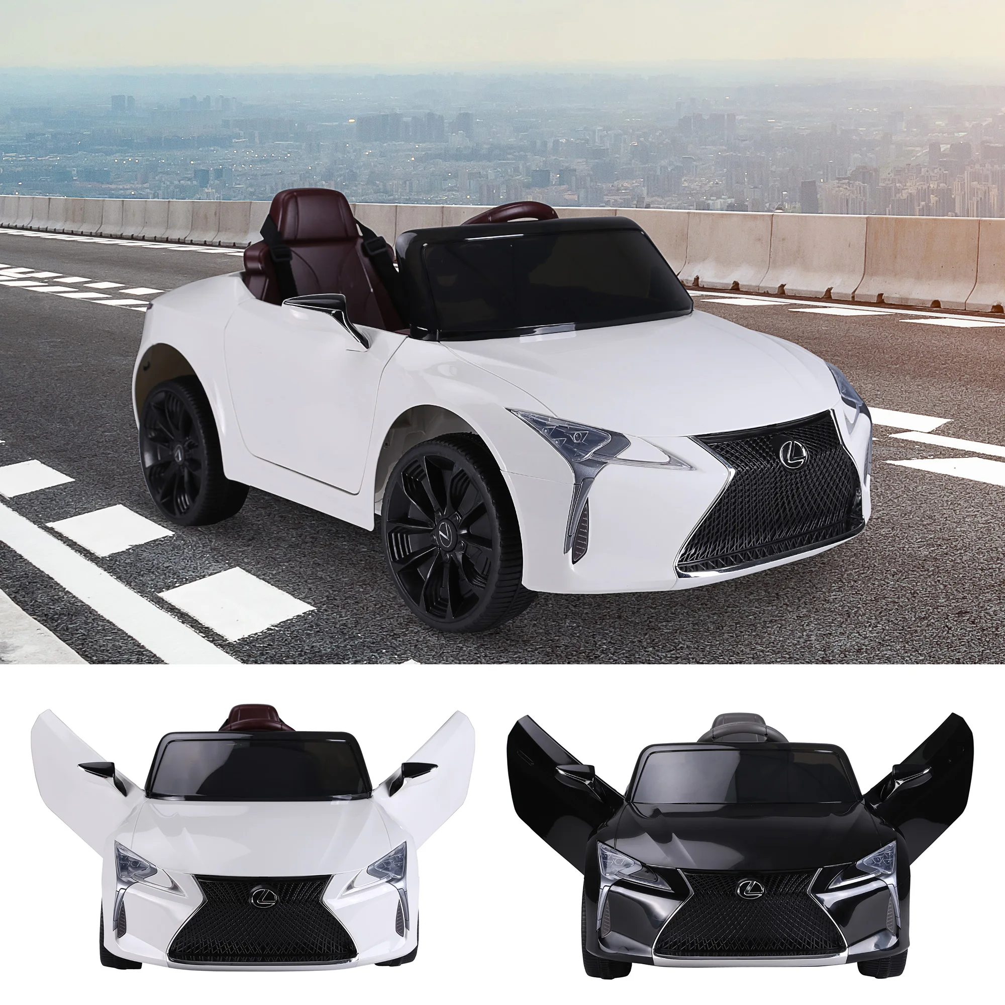 HOMCOM electric car for children over 3 years old child car LEXUS LC500 remote Control and music 106x63x44 cm