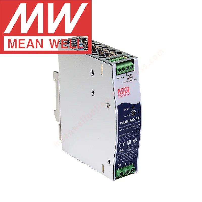 

Mean Well WDR-60 series meanwell DC 5V 12V 24V 60W Ultra Wide Input Industrial DIN RAIL Power Supply