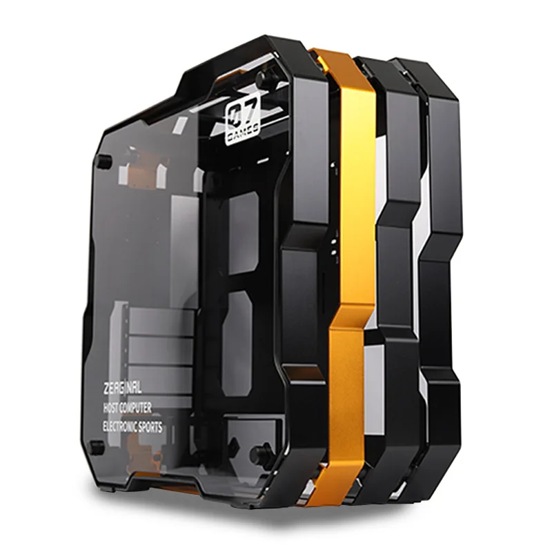 

ZEAGINAL Middle Tower Chassis Desktop Computer Case For Water Cooling ATX Gamer MOD Case DIY Glass,PC DIY Gamer Cabinet,ZC-07