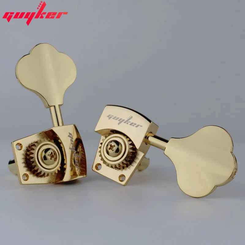 GUYKER high-grade Open Gear Bass Tuners Gear ratio 1:26 Tuning Keys Gold