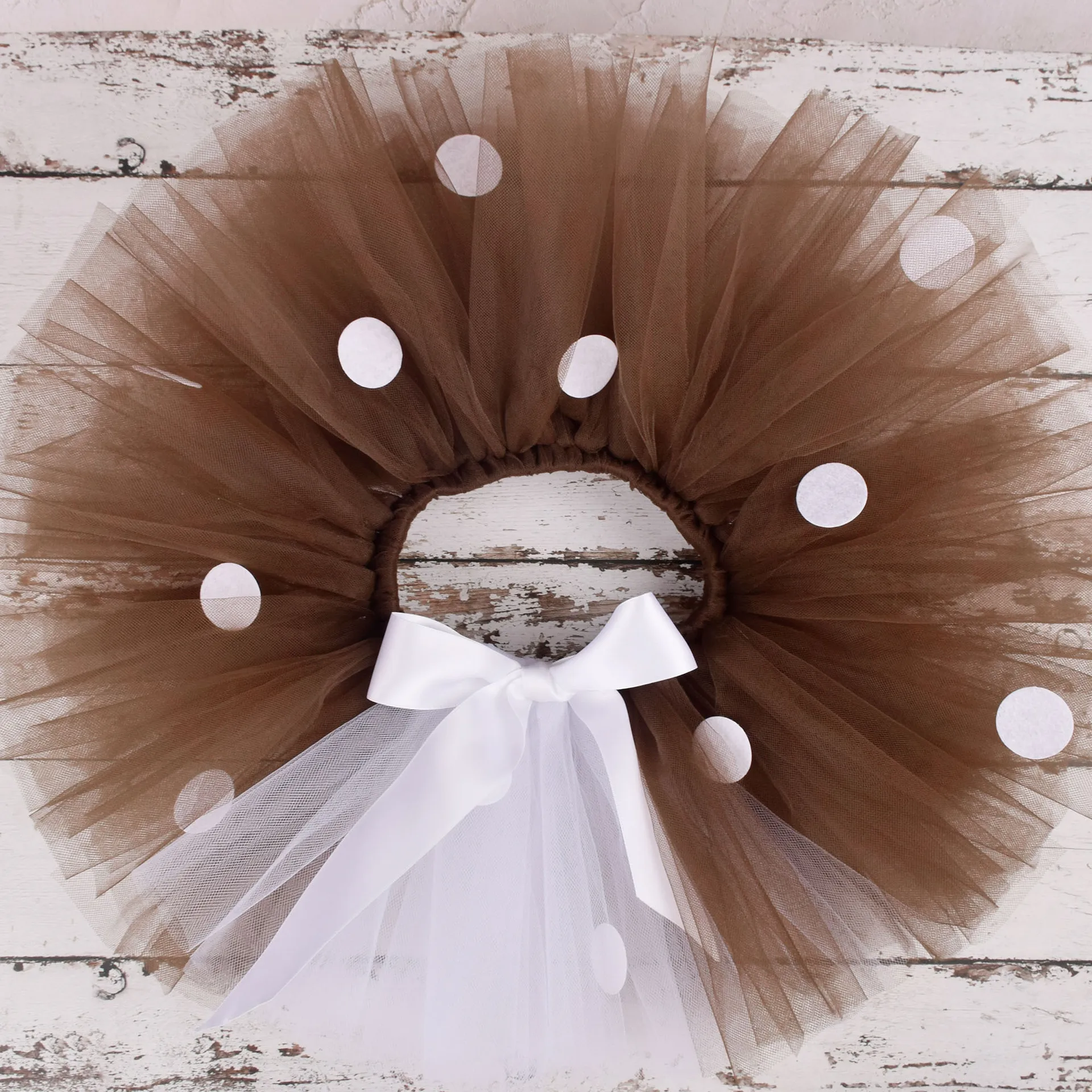 Fluffy Brown Deer Girls Tutu Skirt Baby Christmas Costume Kid Reindeer Tulle Skirt For Halloween Purim Children Outfit 1-14 Year