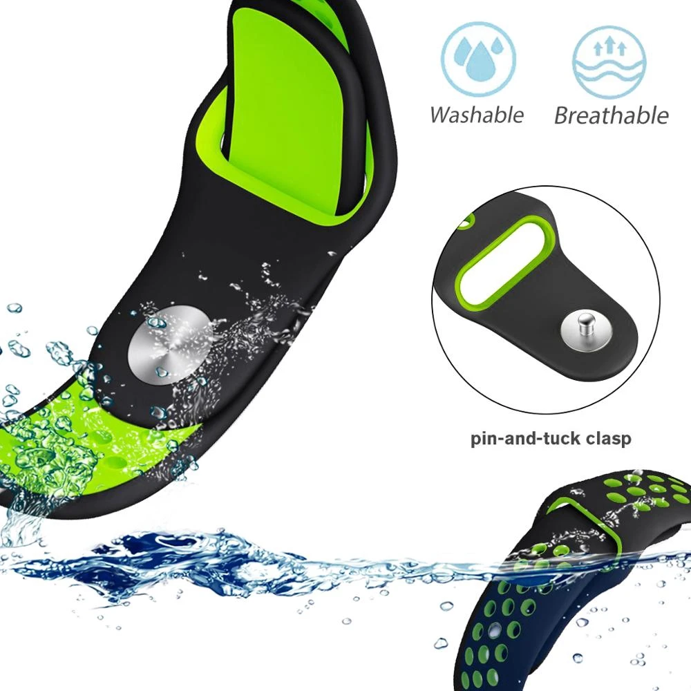 20 مللي متر 22 مللي متر حزام ل سامسونج غالاكسي ساعة 4 الكلاسيكية/النشطة 2/جير S3 الحدود سيليكون حزام الساعات سوار هواوي GT/2e العصابات