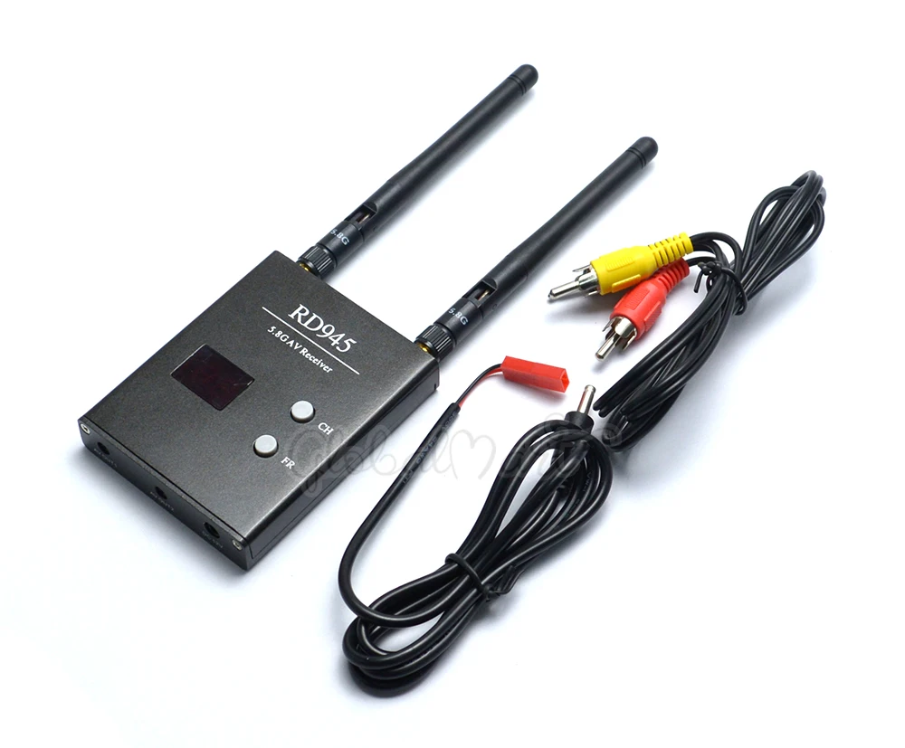 RD945 ISM 5.8GHz 48CH Wireless Dual Receive FPV Receiver With A/V and Power Cables For FPV Multicopter RC Toys Part