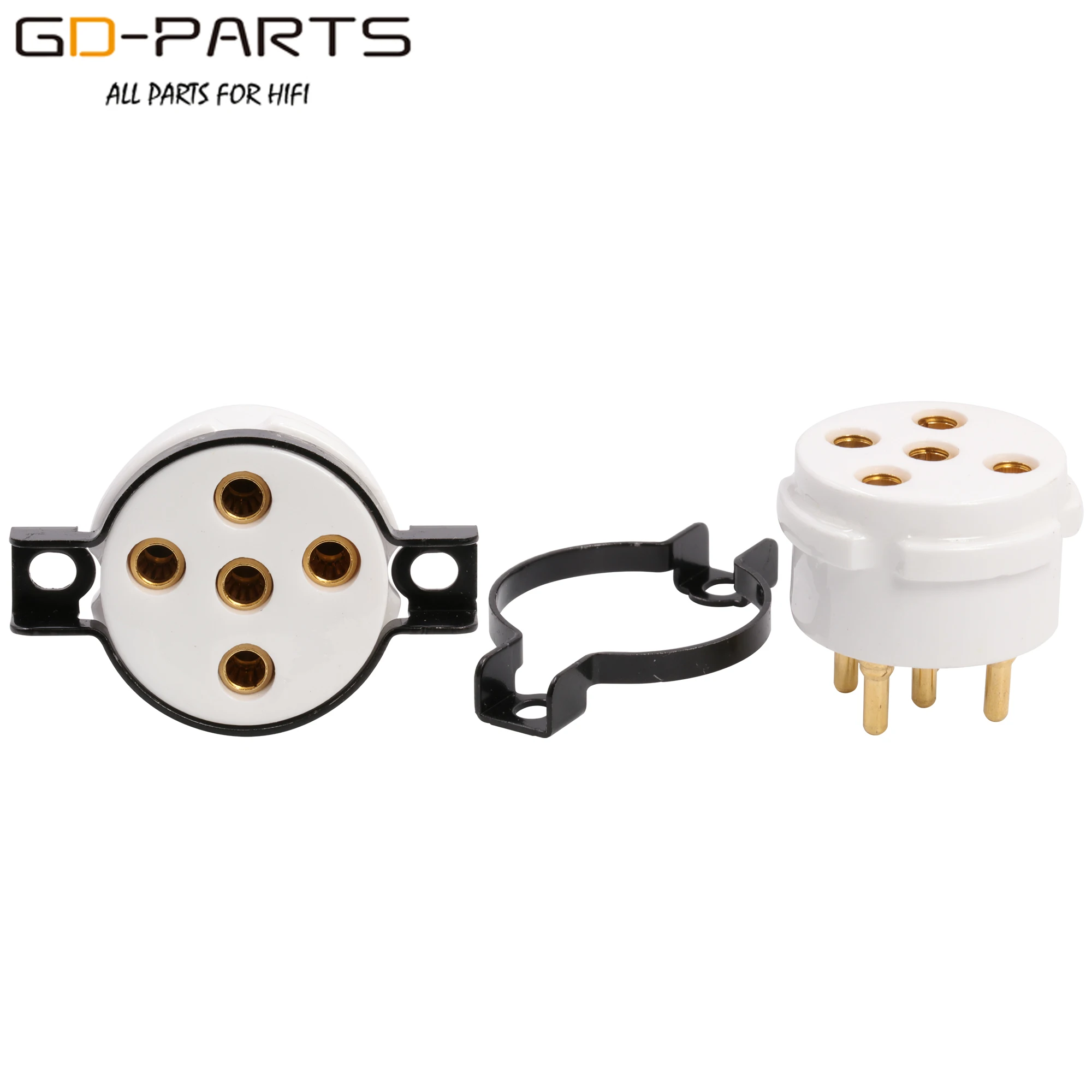 5 핀 세라믹 진공관 소켓, PX4 B4 B5 PX25 1064 U18 RGN106 금도금 가공 황동 핀 Hifi 오디오 DIY