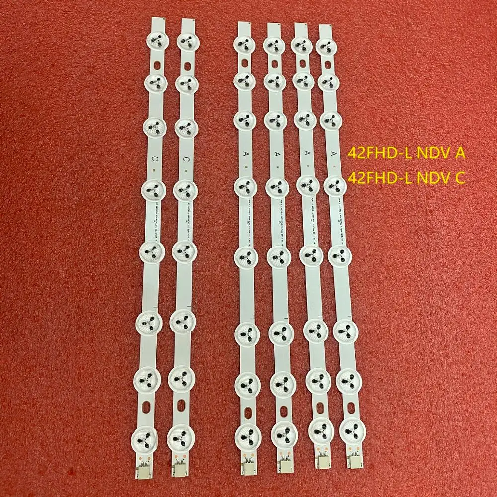 6pcs LED Backlight strip for TV VES420UNDL-N01 42PFL3008H12 TV D42F182N3C D42F167B3 TE42182N25F1C10D L42510FHD PVR